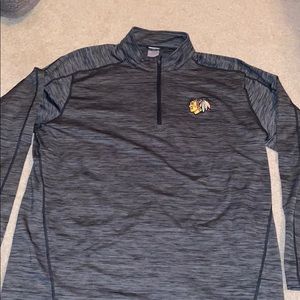 Grey Blackhawks 1/4 zip